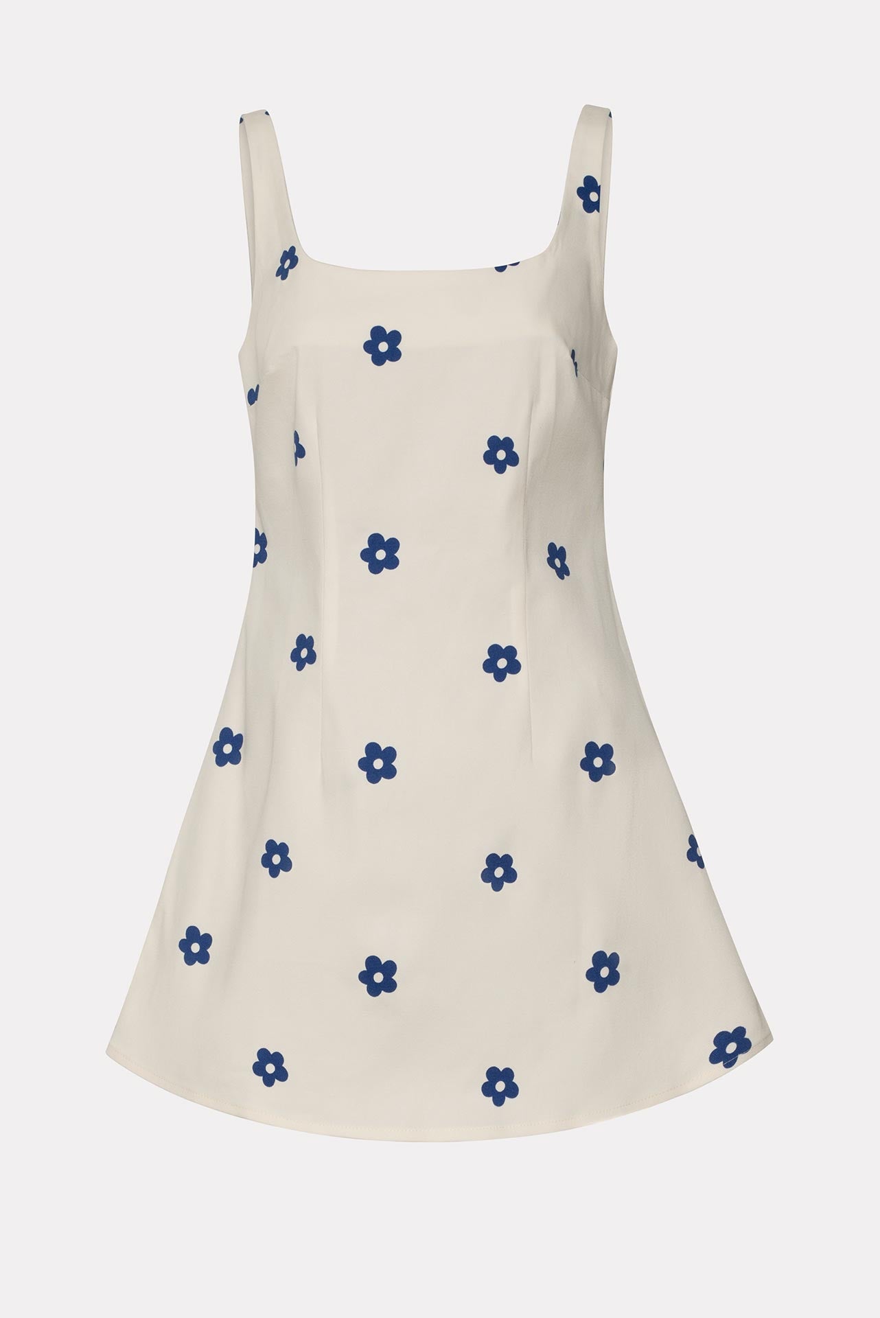 strapless open back dress Green and White Floral Embro Bodycon Dress main image 0