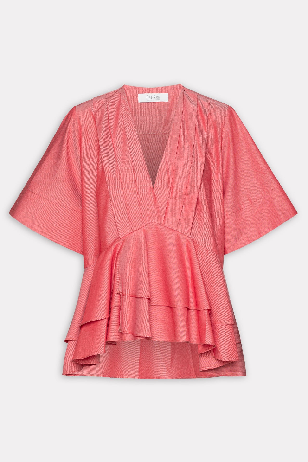 BUTTERFLY FRILLED TOP RED