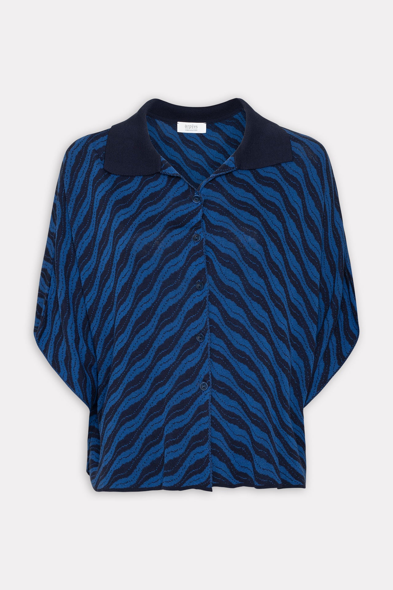 CARIBBEAN KNITTED SHIRT BLUE