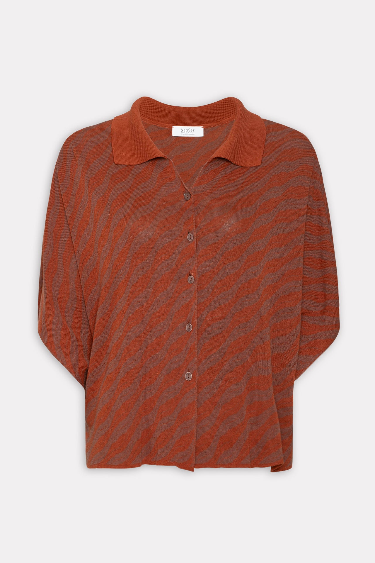 CARIBBEAN KNITTED SHIRT BROWN