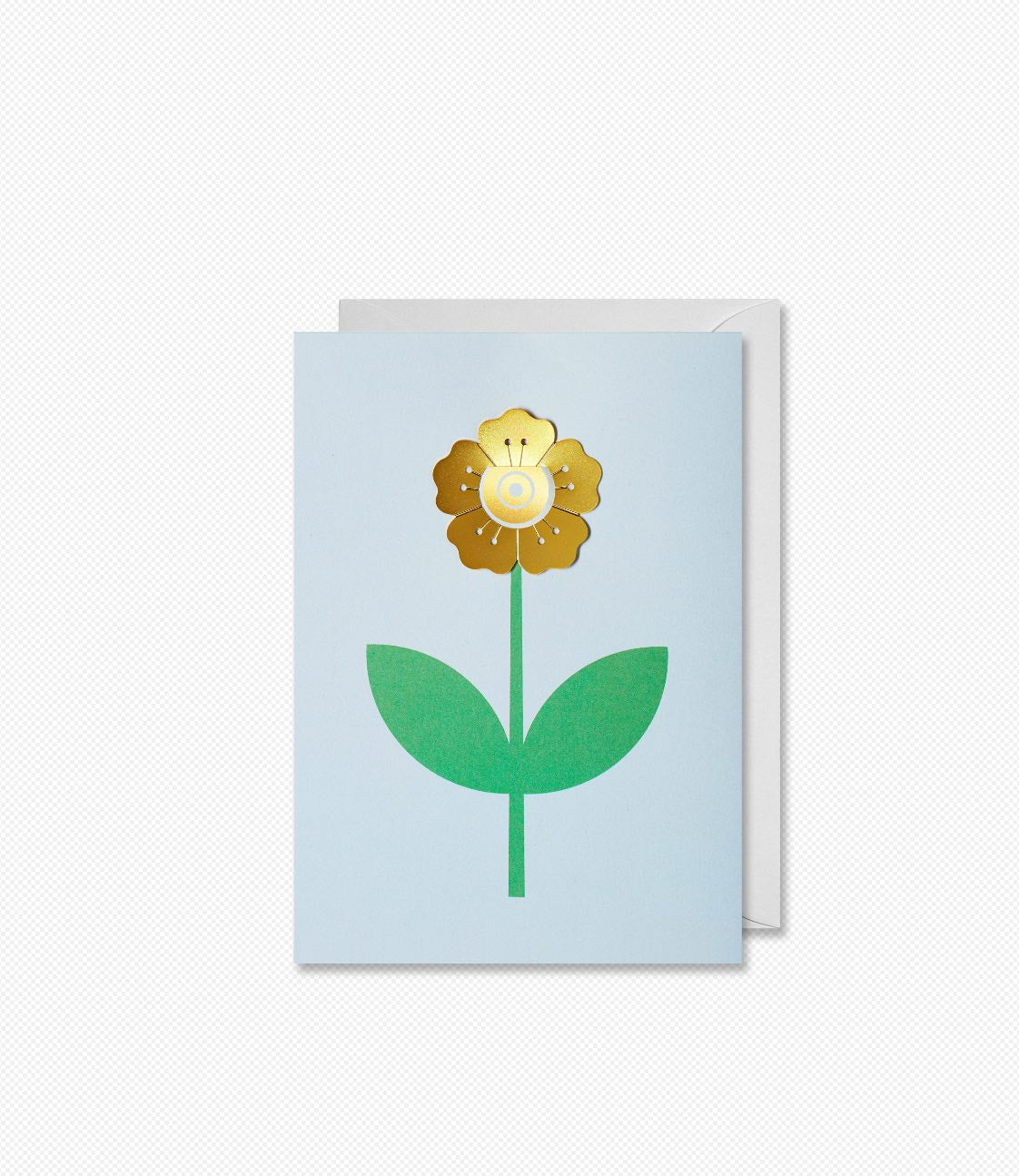 FLOWER GREETING CARD WITH MULTI-USE METAL CLIP