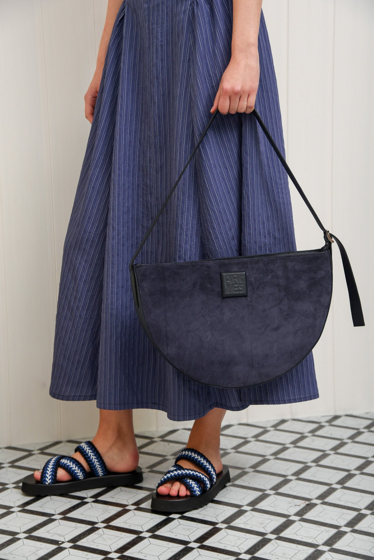 ACKEE LEATHER BAG BLUE