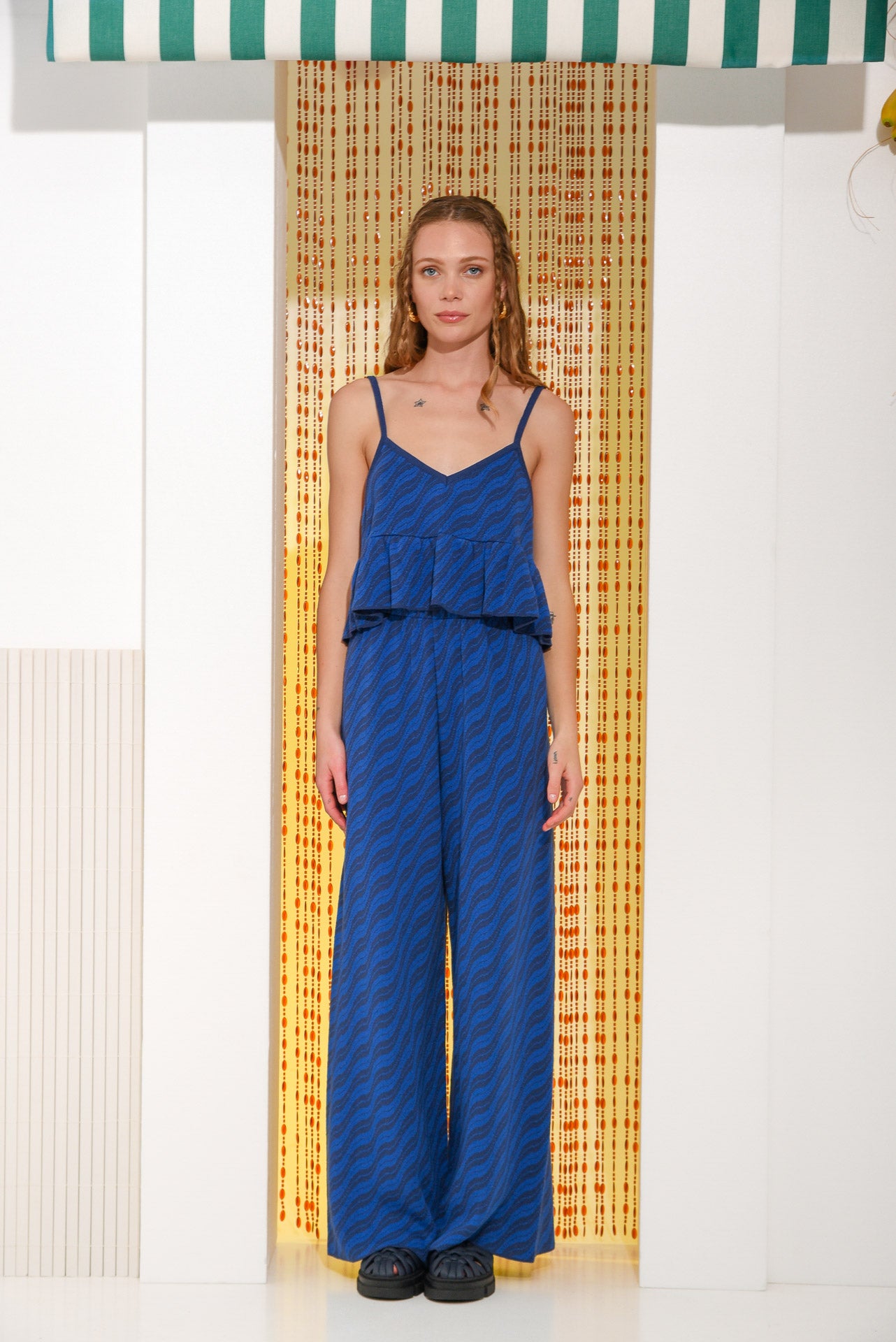 CARIBBEAN KNITTED TOP BLUE