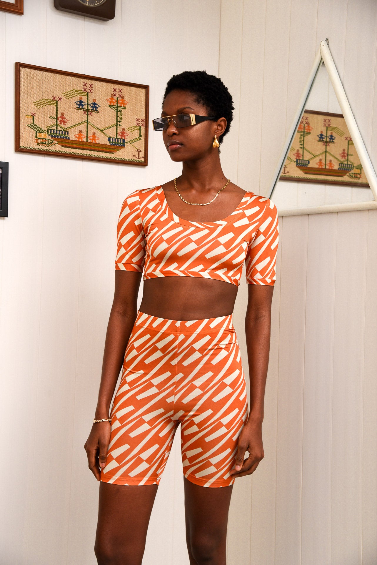 CHILL ISLAND BIKER SHORTS ORANGE