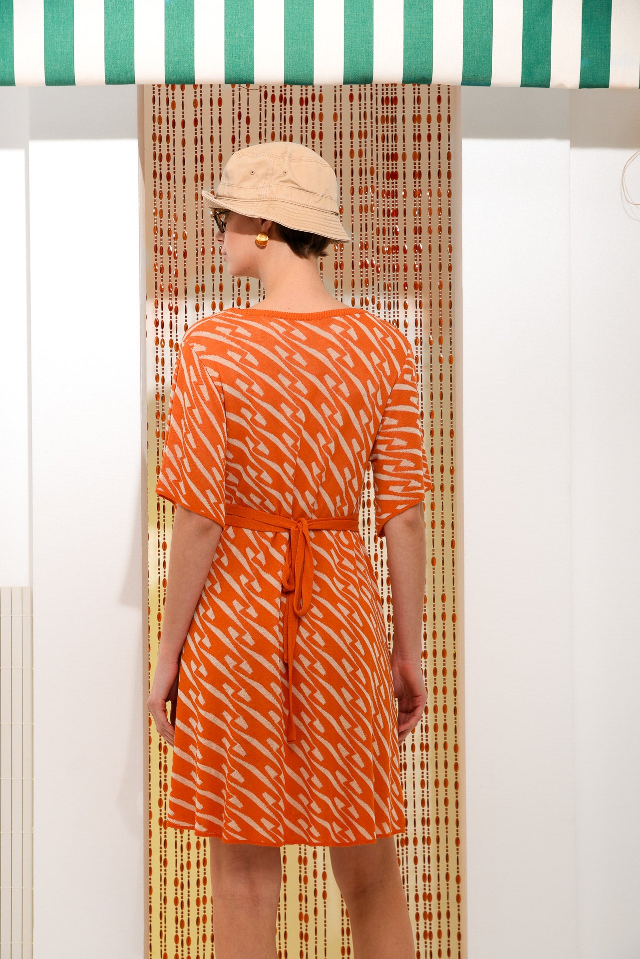 CHILL ISLAND MINI KNITTED DRESS ORANGE