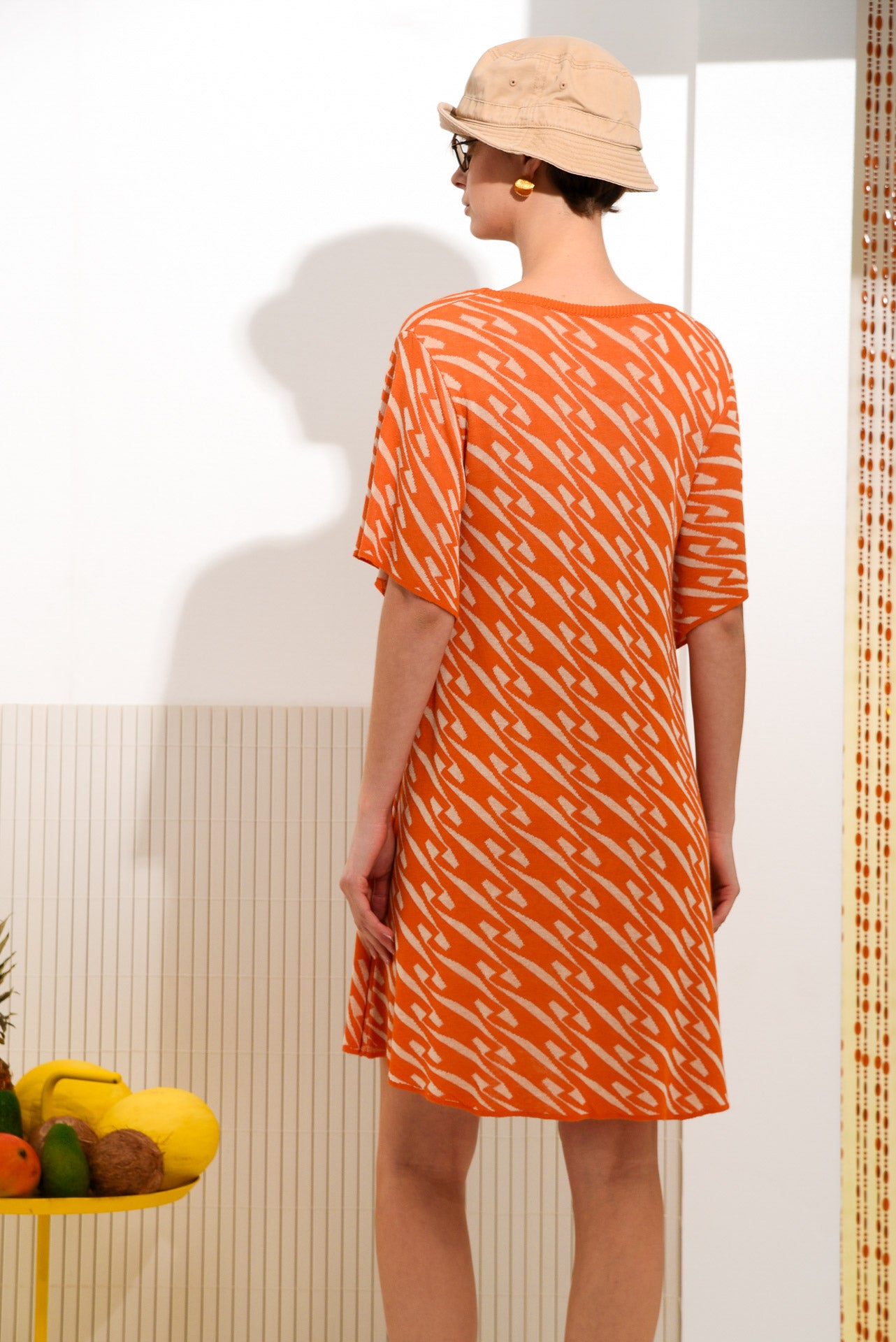 CHILL ISLAND MINI KNITTED DRESS ORANGE