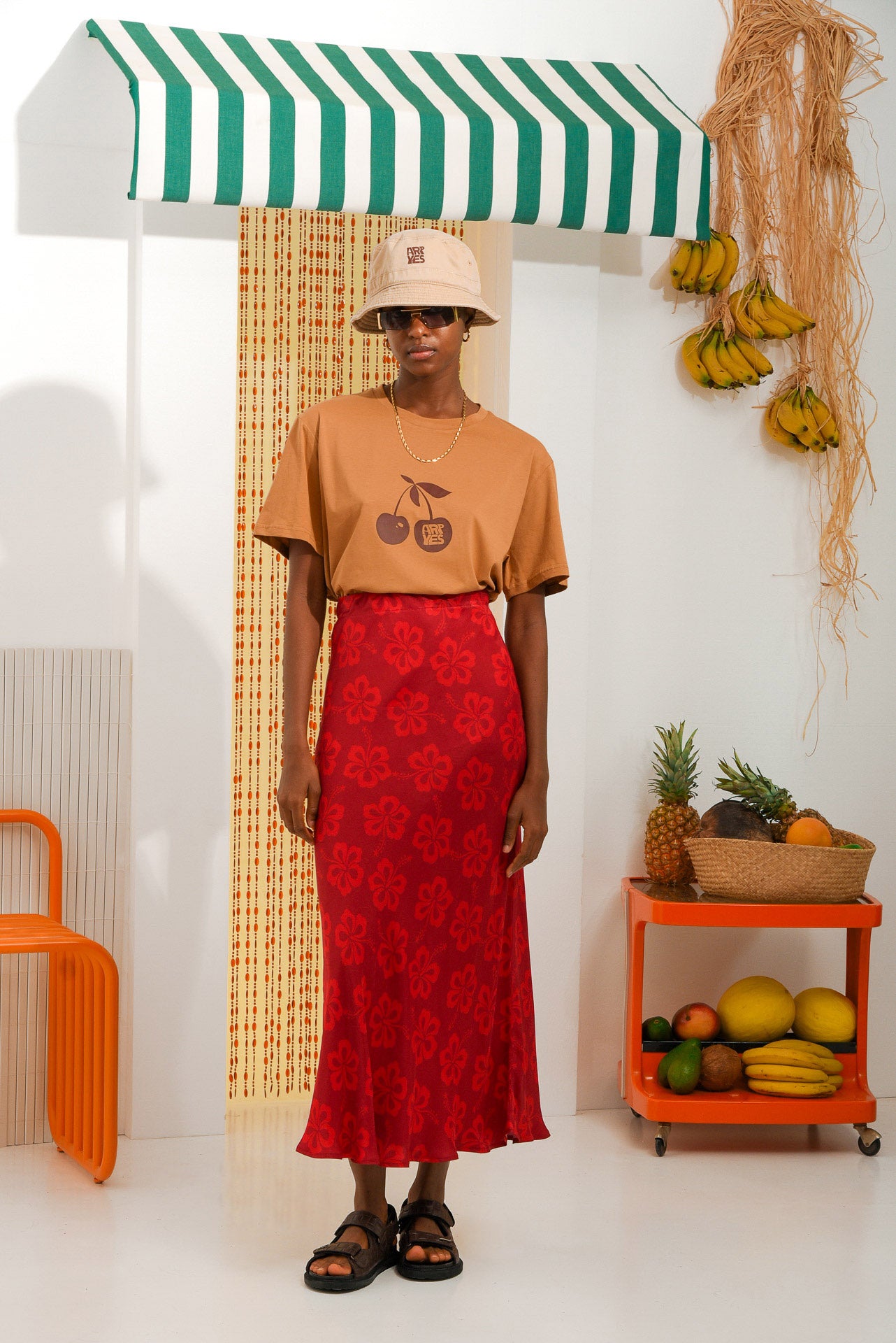 HIBISCUS SKIRT RED