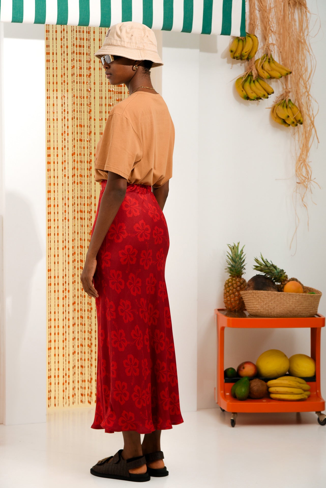HIBISCUS SKIRT RED