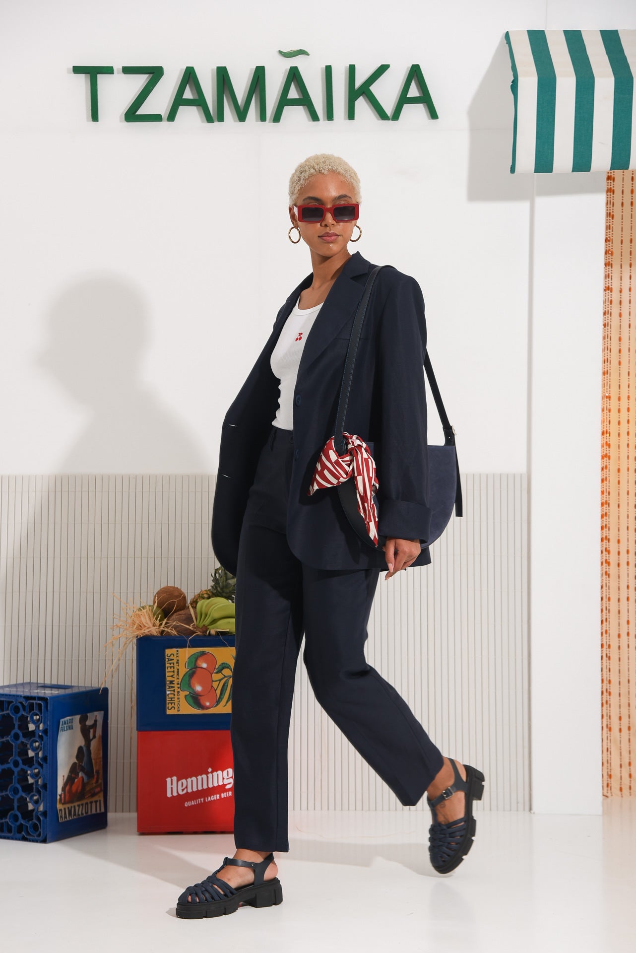 COCONUT MILK BLAZER NAVY BLUE