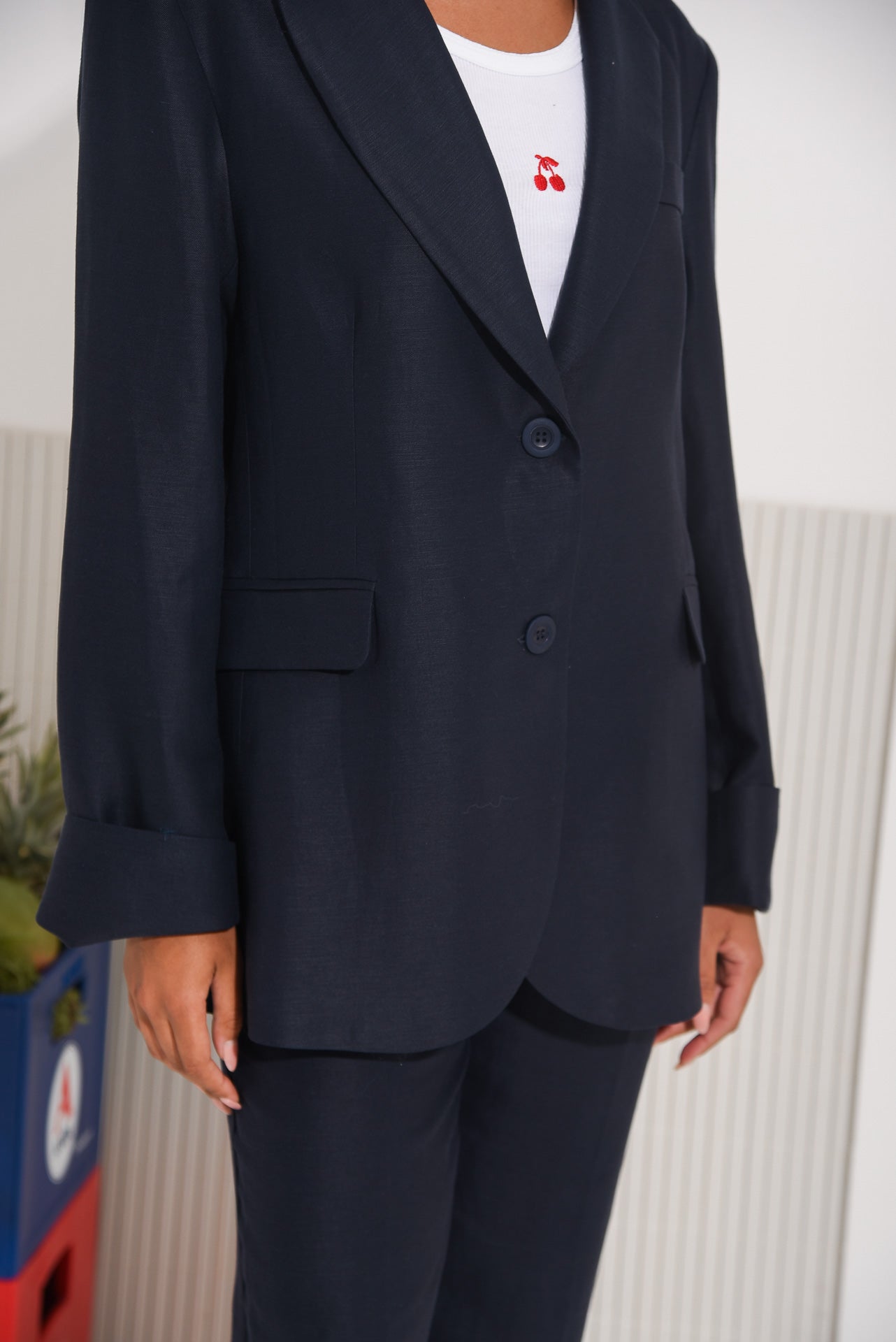 COCONUT MILK BLAZER NAVY BLUE
