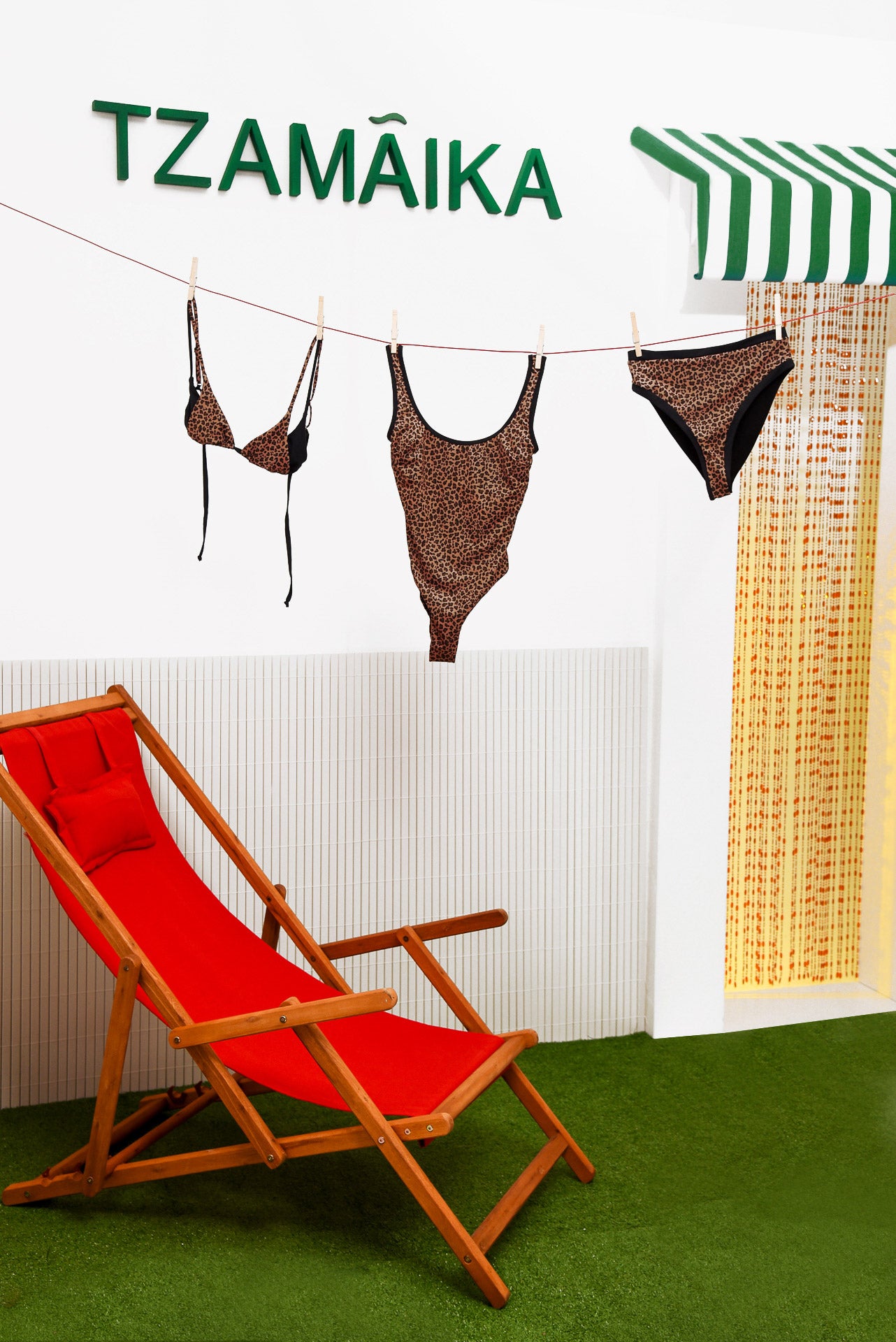 CURRY DOUBLE TRIANGLE BIKINI TOP