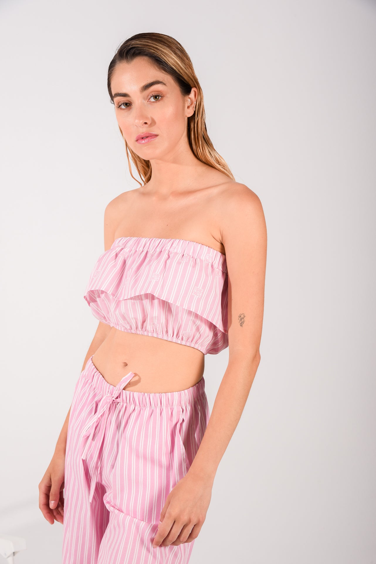 JOEY FRILLED TOP PINK