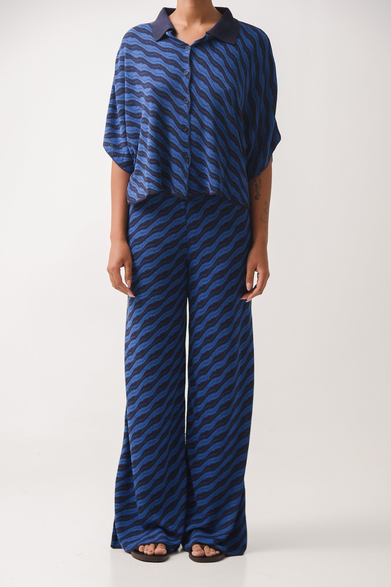 CARIBBEAN KNITTED PANTS BLUE