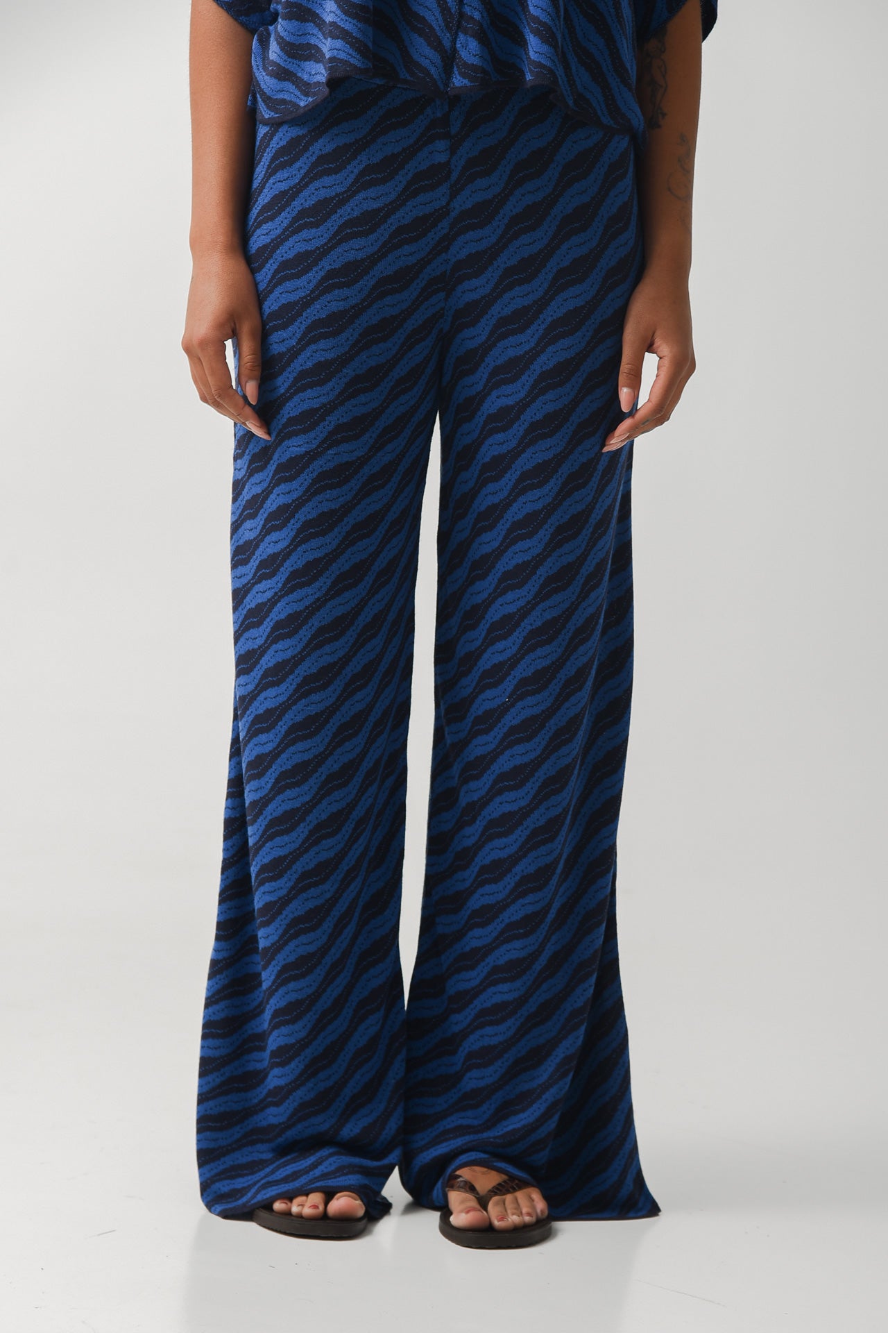 CARIBBEAN KNITTED PANTS BLUE