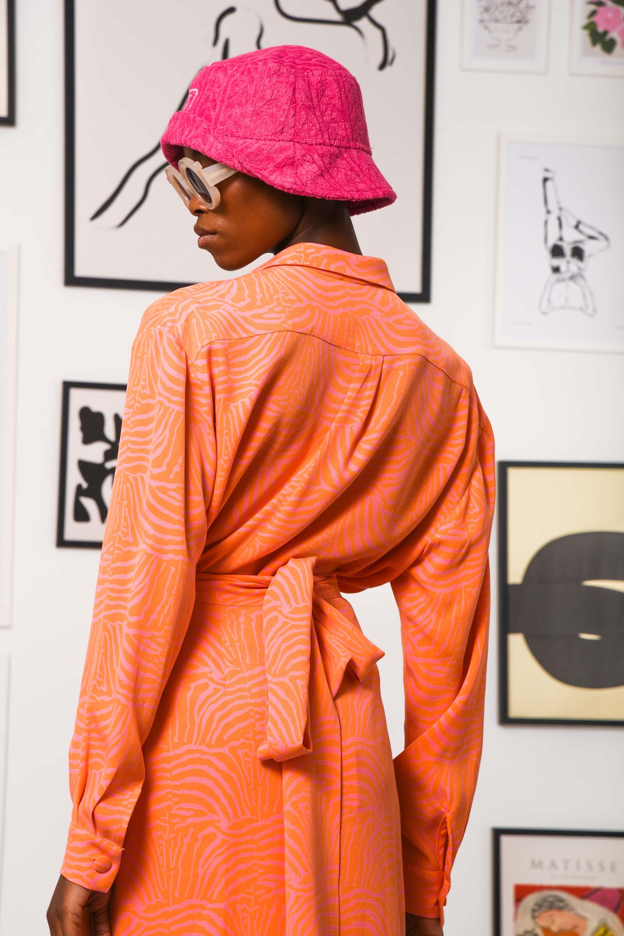 FLAMING JUNE WRAP SKIRT CORAL