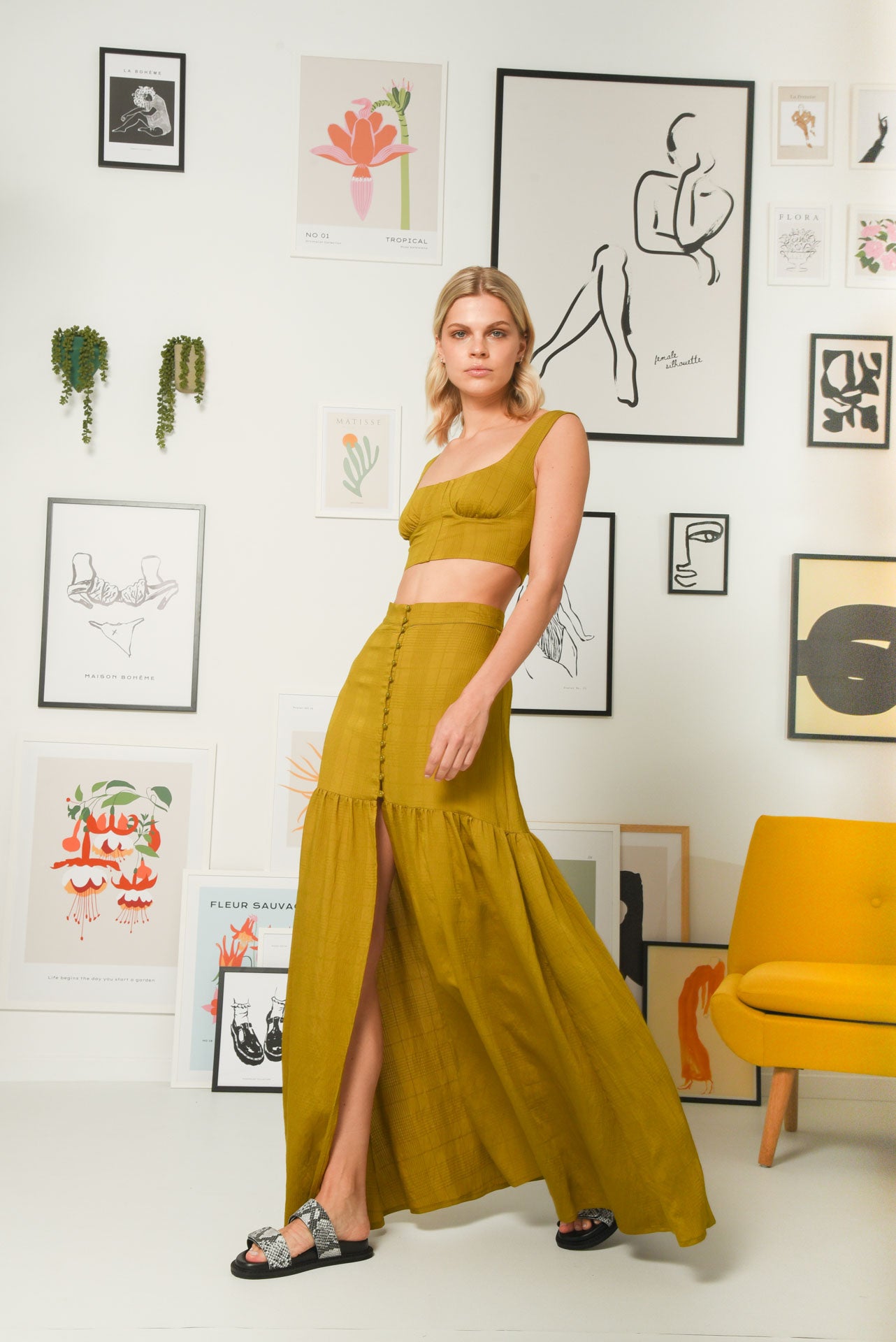 CUBISM SKIRT OLIVE