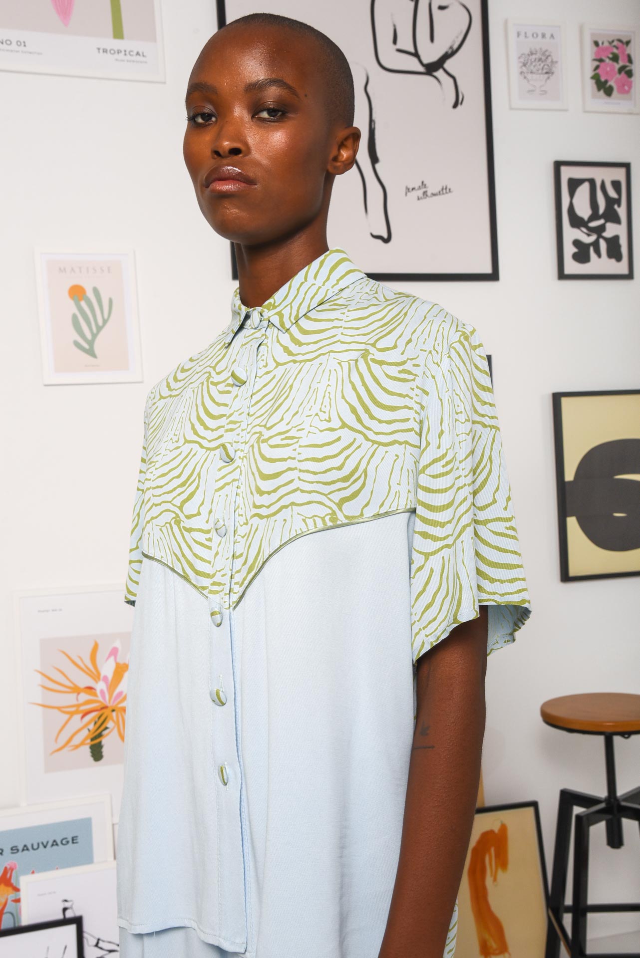FLAMING JUNE SHIRT CIEL