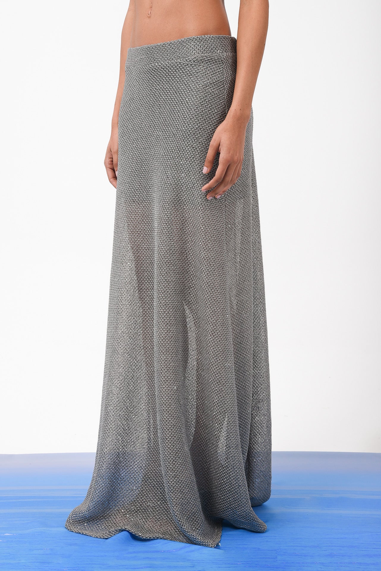 スカート MURRAL Spacious sheer wrap skirt (Gray) ZURI SKIRT – arpyes