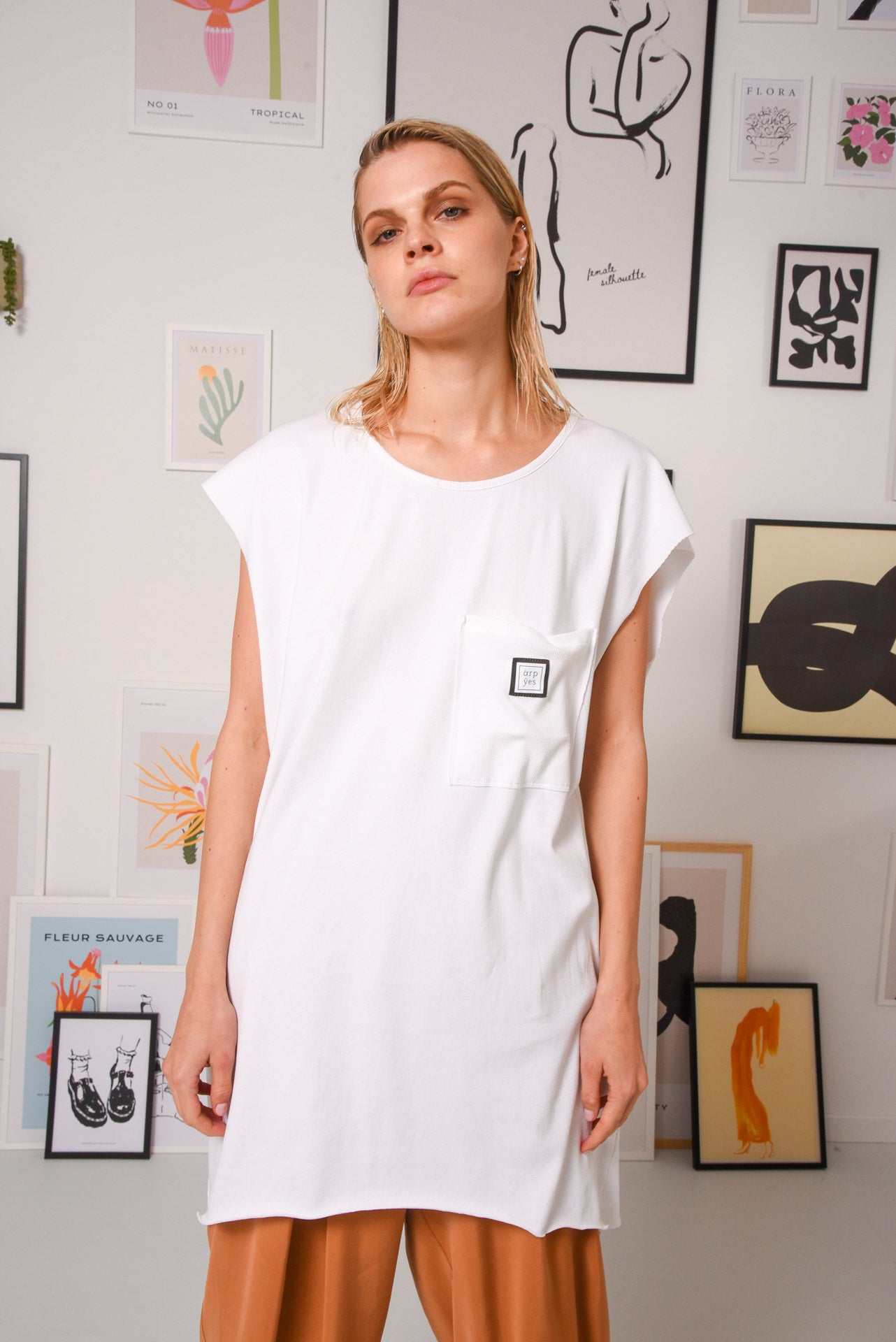 GUERNICA T-SHIRT DRESS WHITE