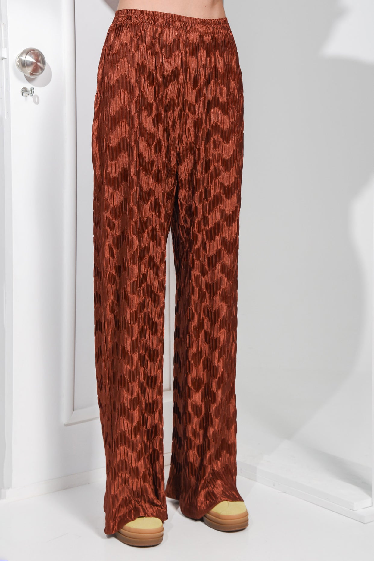 FUTURISTIC PANTS TERRACOTTA