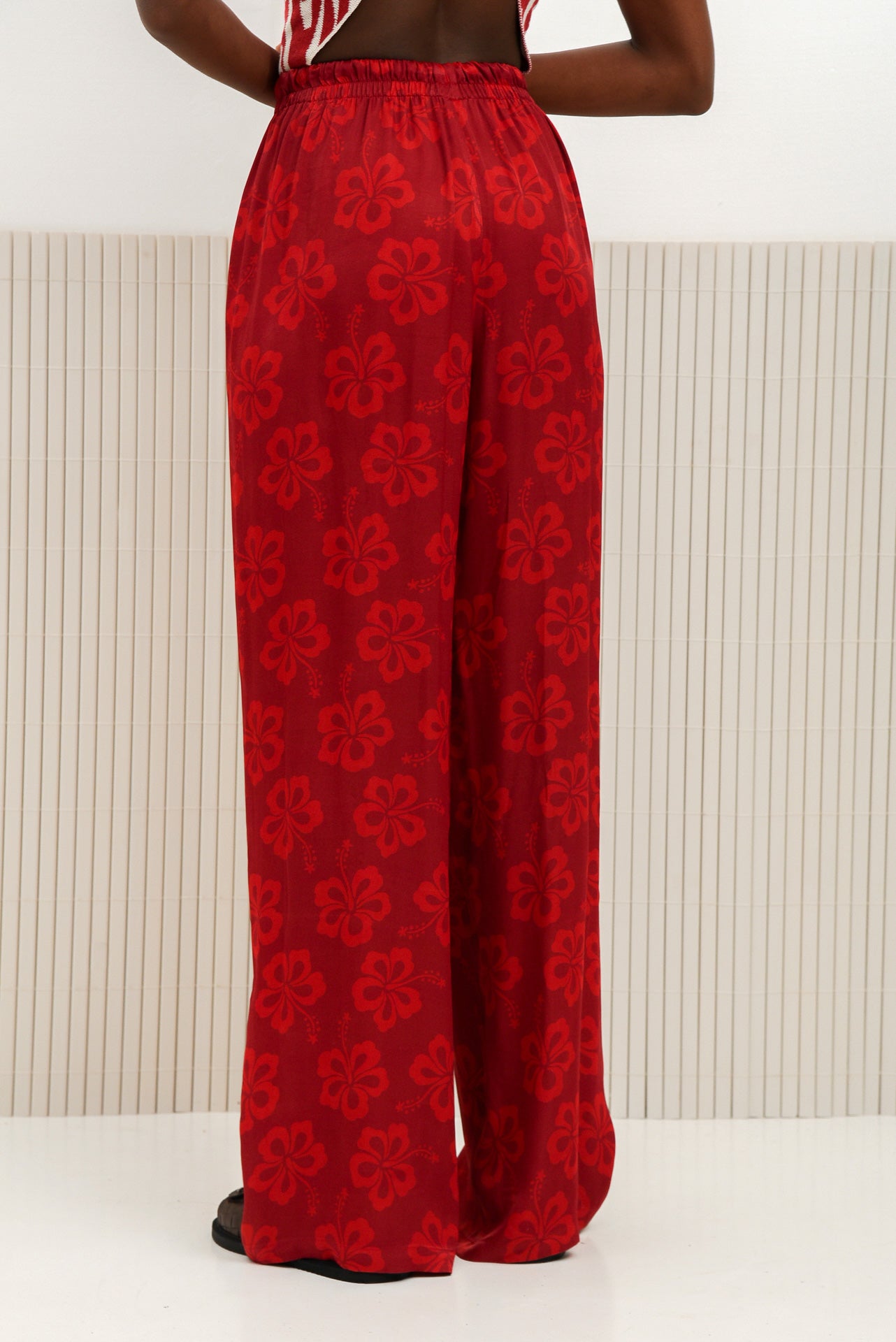 HIBISCUS PANTS RED