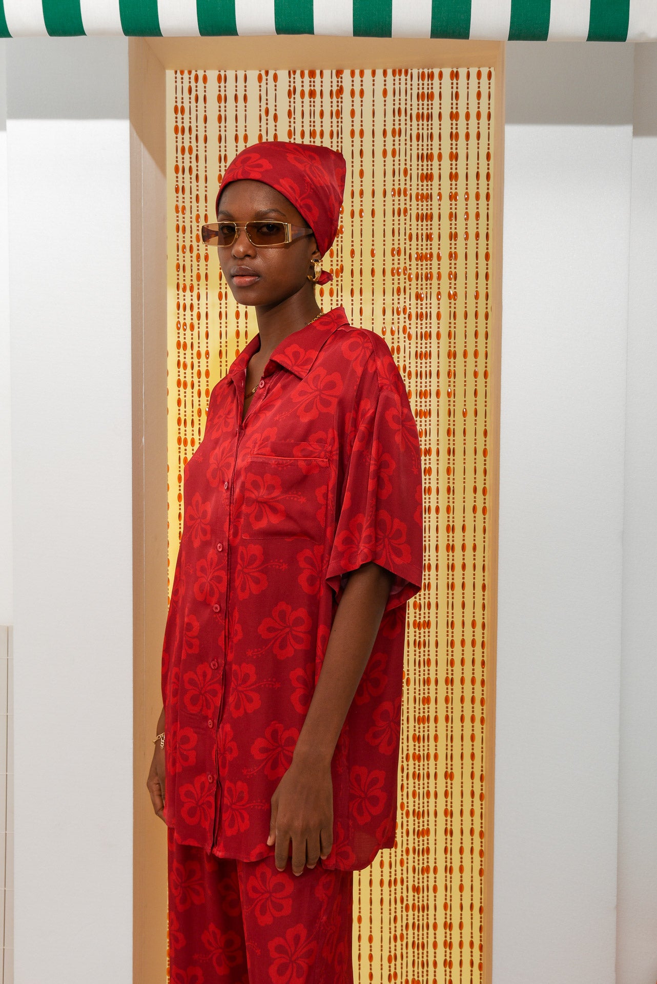 HIBISCUS SHIRT RED