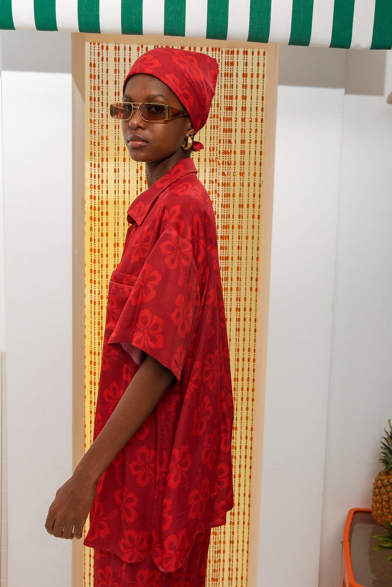 HIBISCUS SHIRT RED