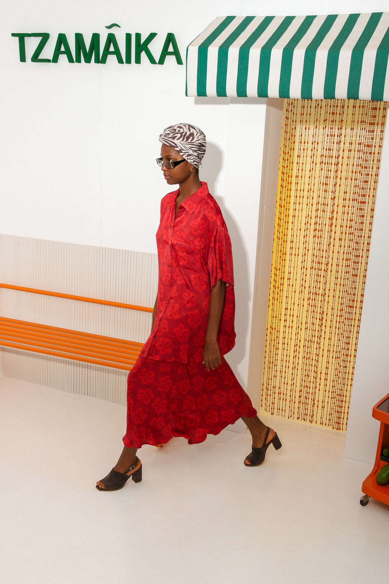 HIBISCUS SKIRT RED