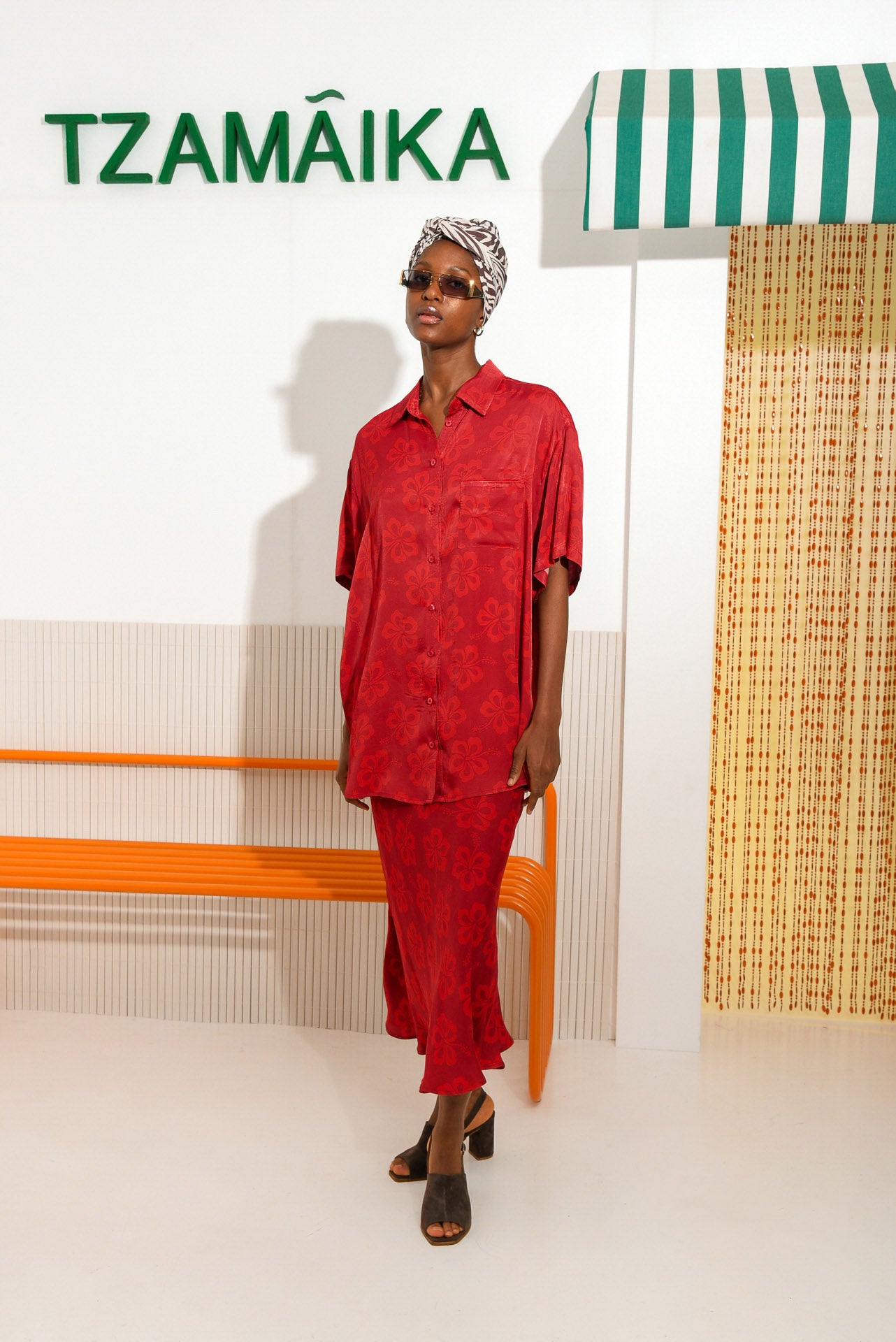 HIBISCUS SHIRT RED