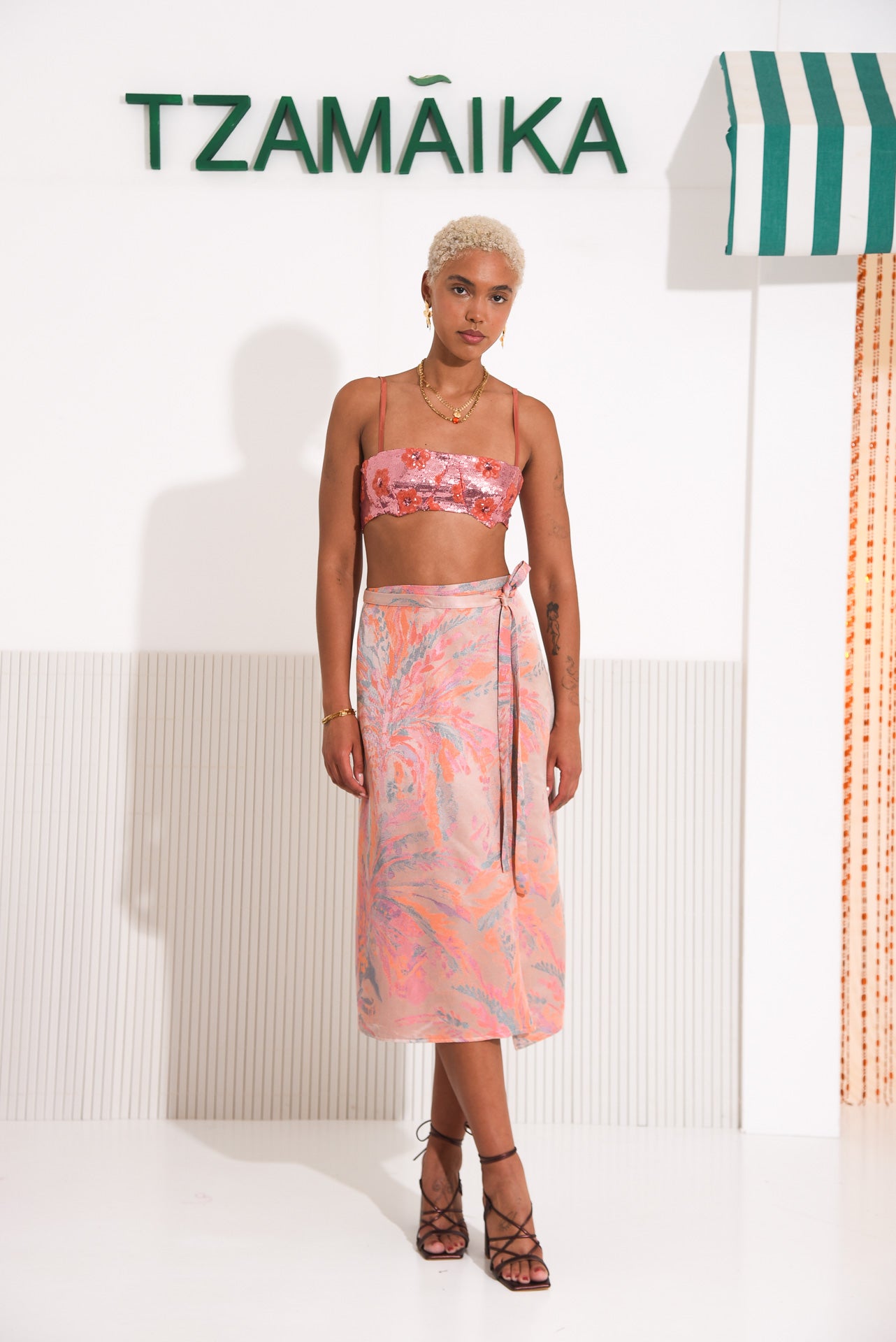 FRUIT PUNCH MIDI SKIRT