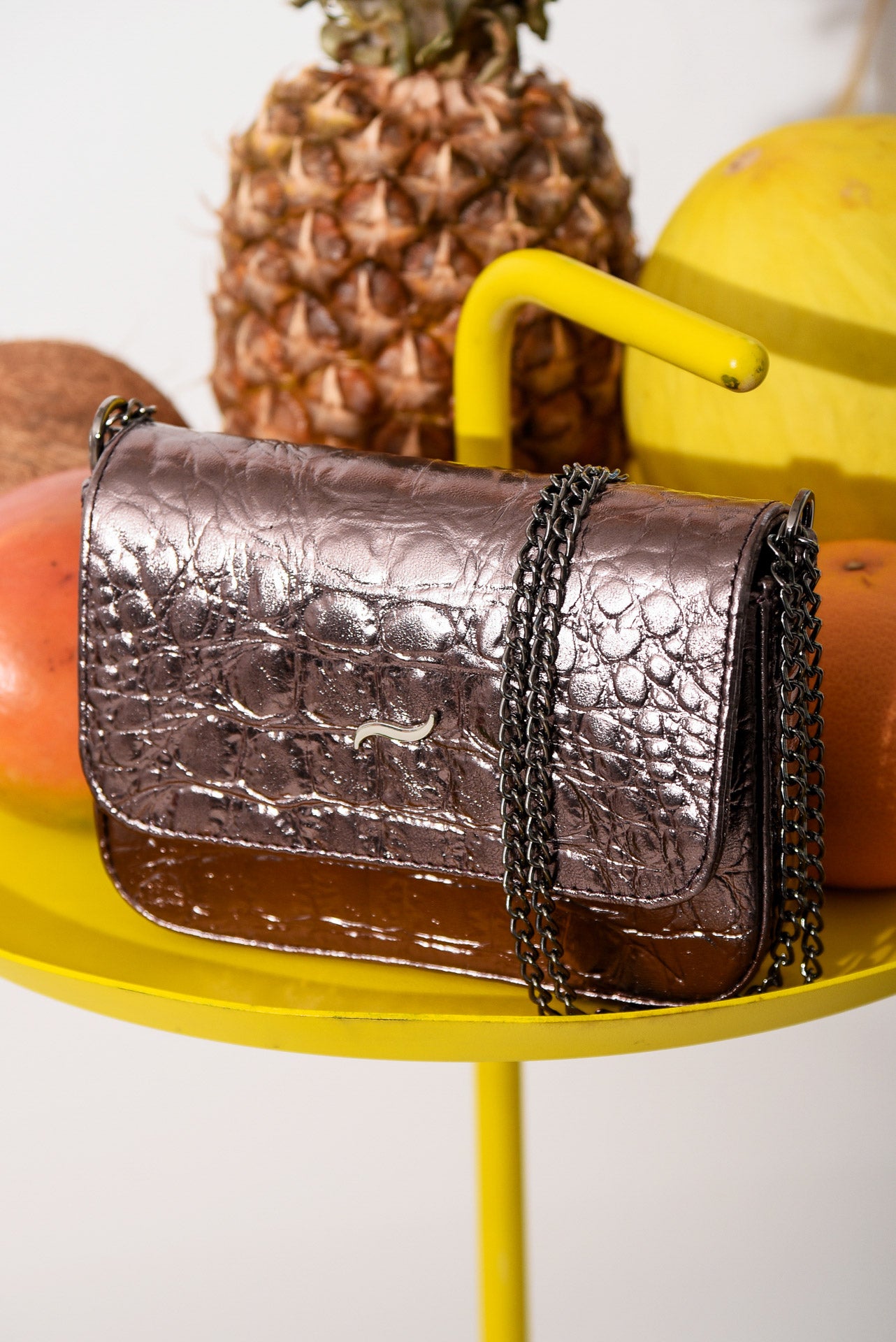 KUMINA LEATHER BAG BRONZE