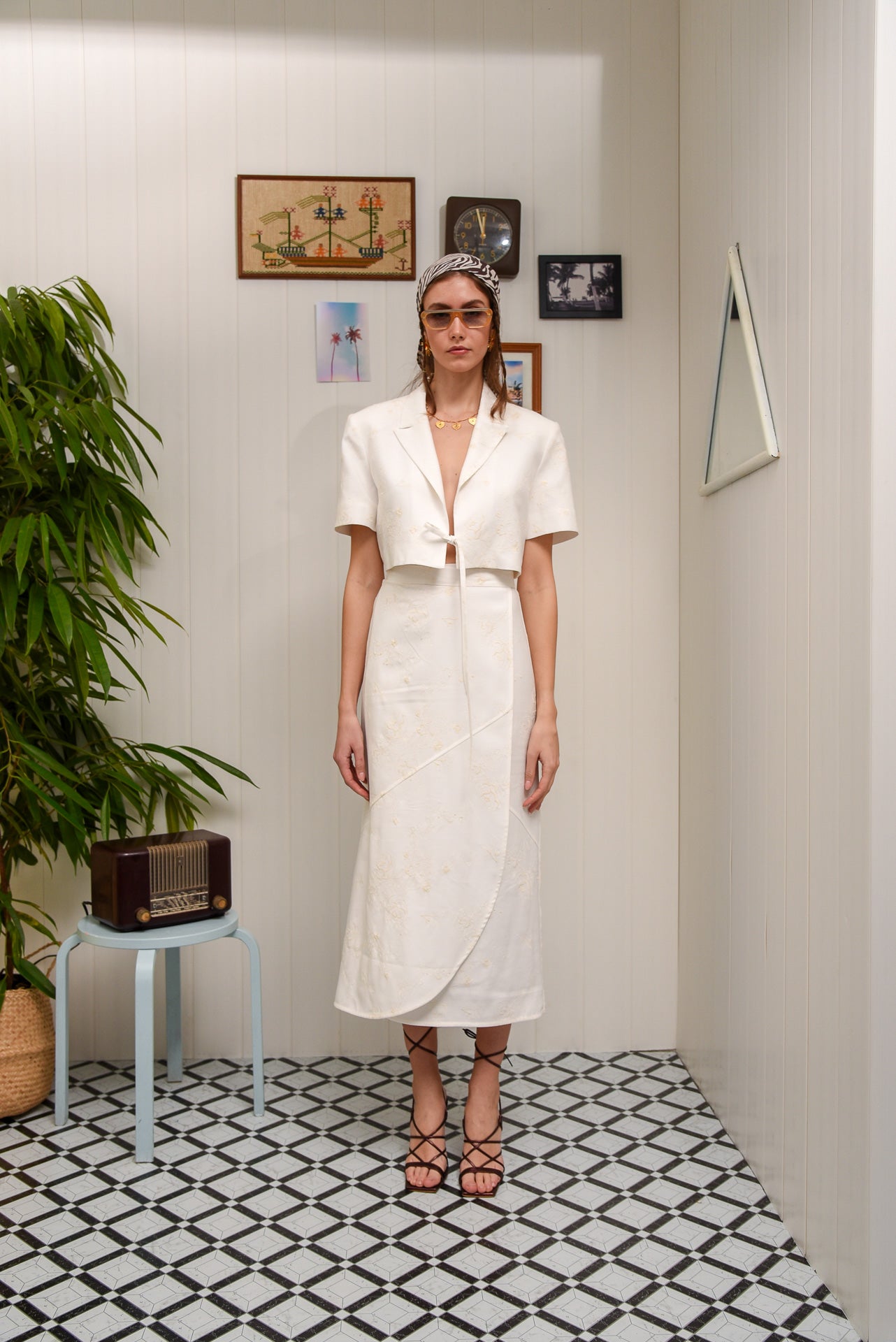 MI LUV YUH WRAP SKIRT WHITE
