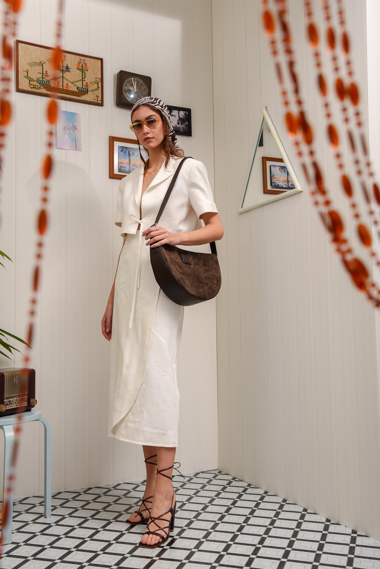 MI LUV YUH WRAP SKIRT WHITE