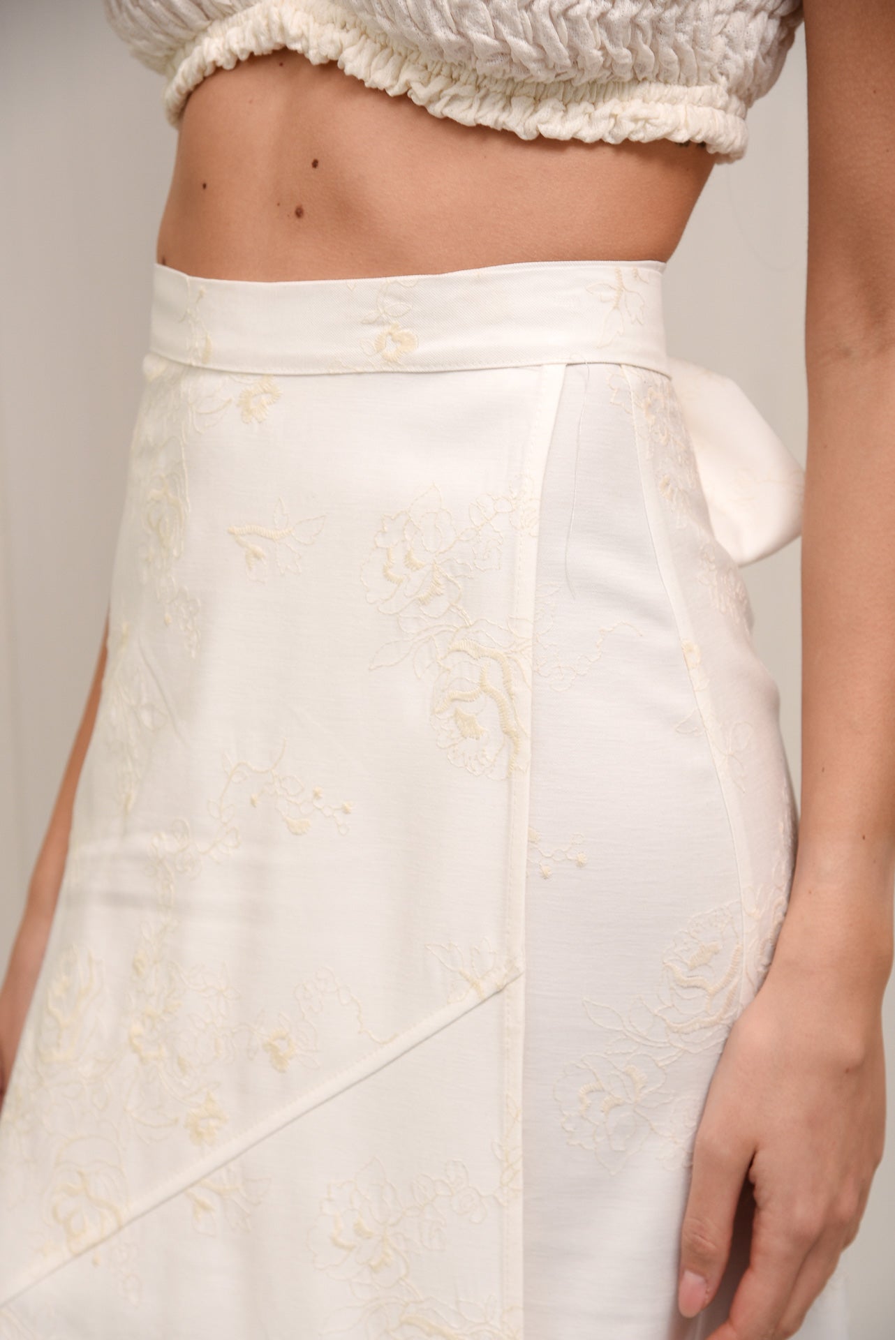 MI LUV YUH WRAP SKIRT WHITE