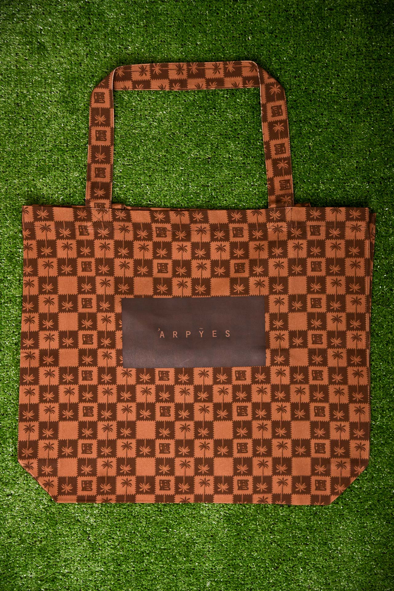 PALM RUM TOTE BAG BROWN
