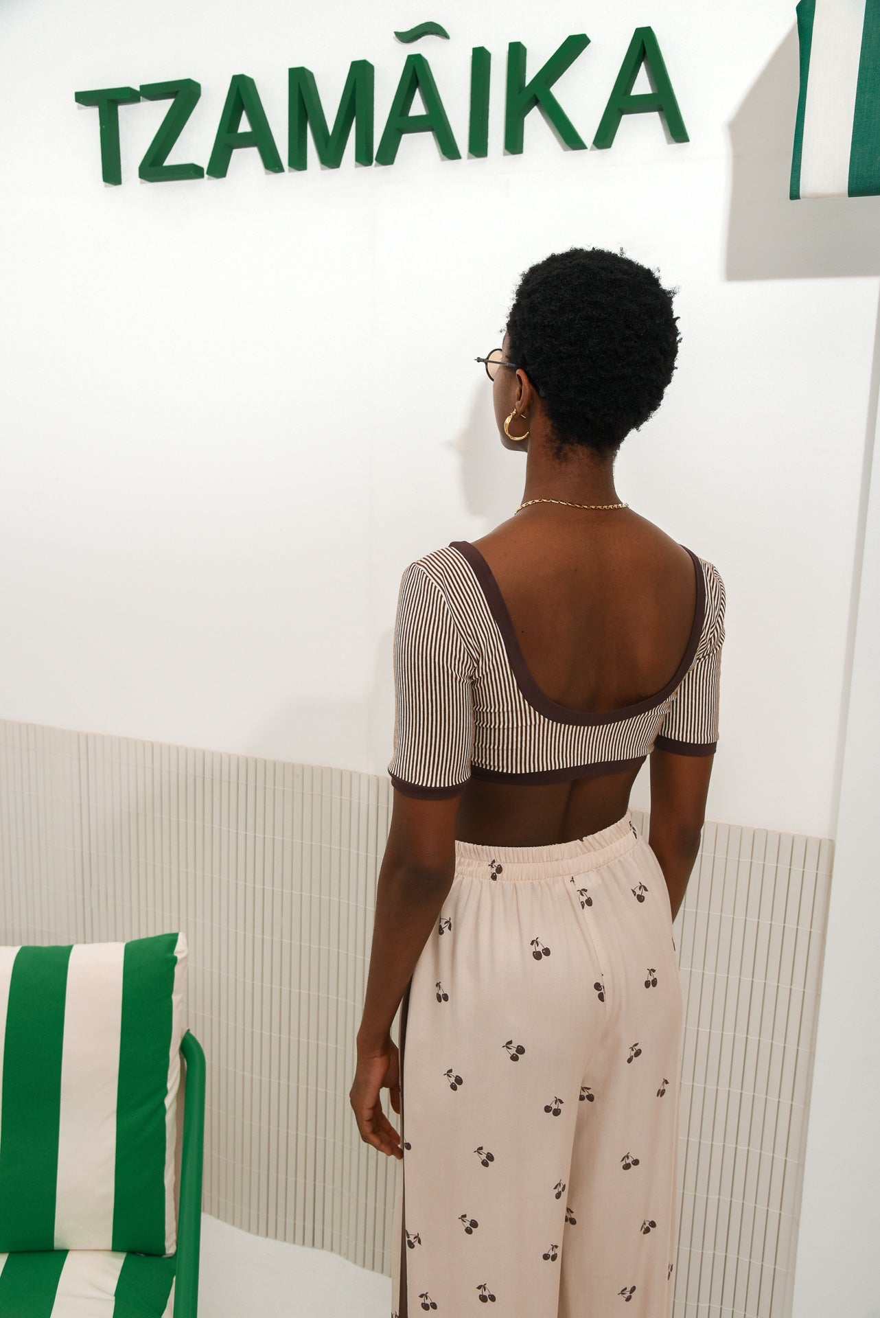 ROOTS CROP TOP BROWN