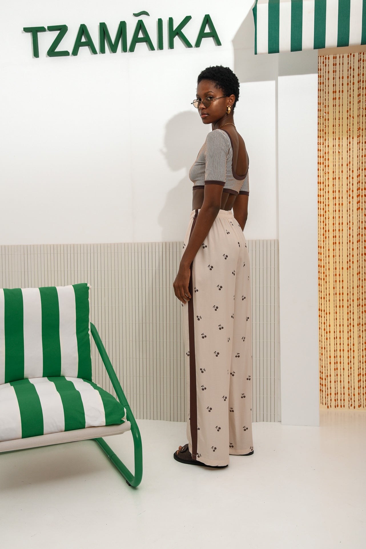ROOTS CROP TOP BROWN