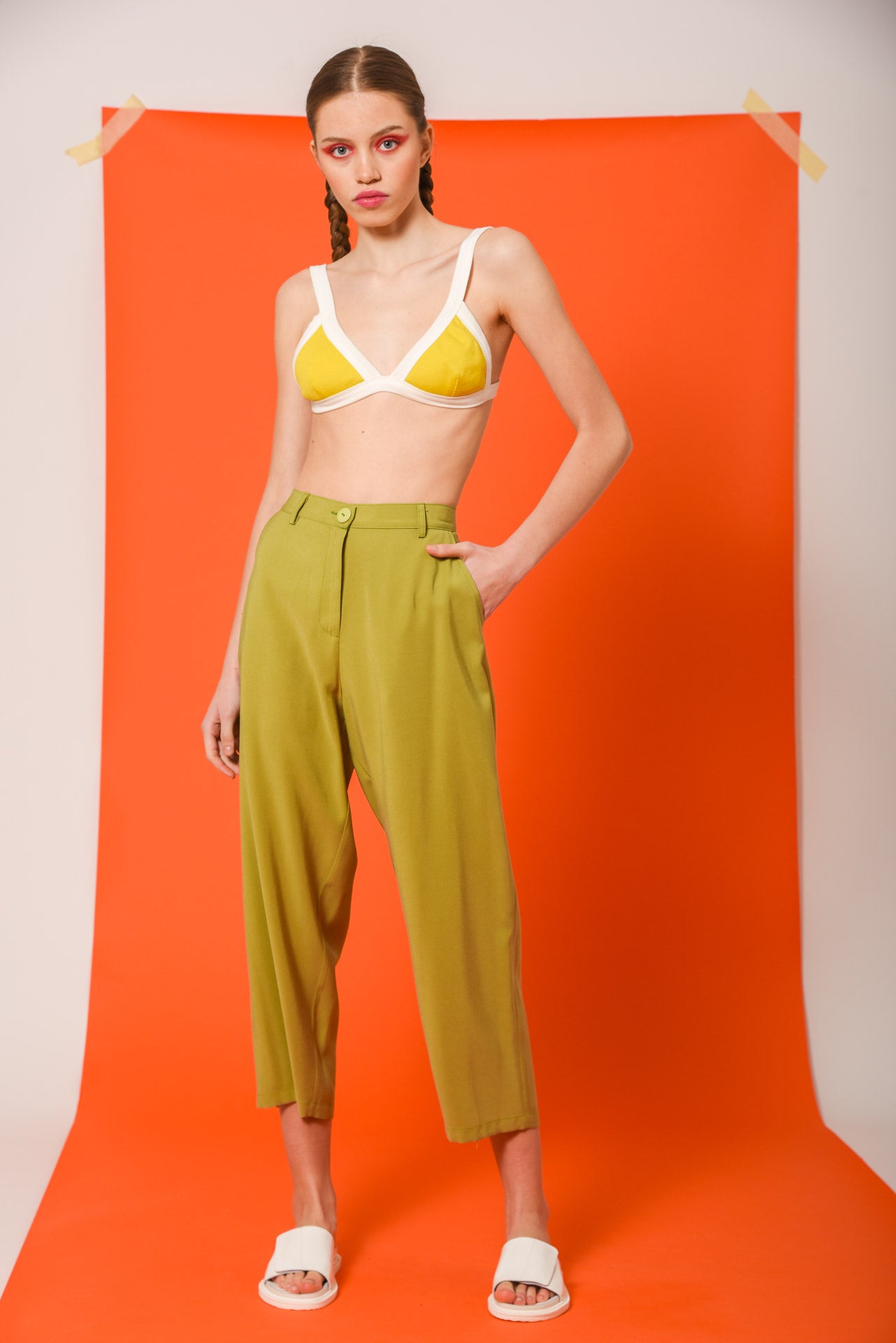 DRIVE-IN PANTS OLIVE