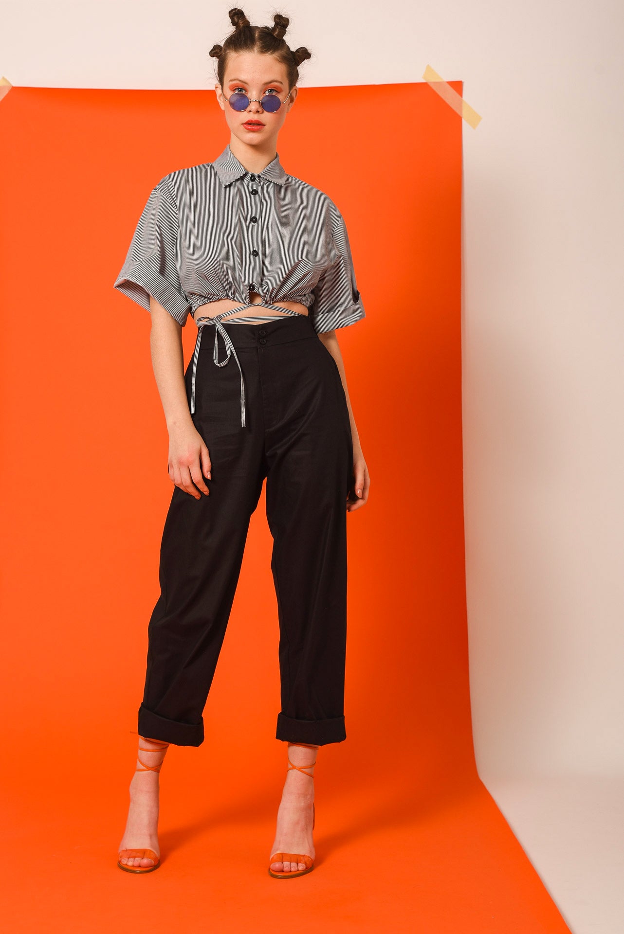 HOLIDAY CROPPED SHIRT BLACK