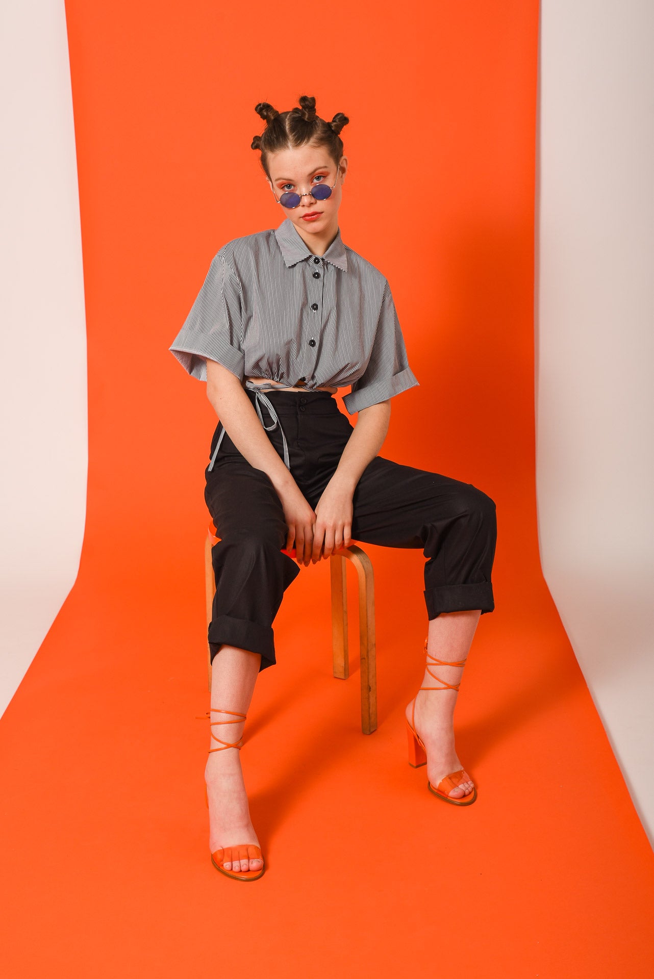 HOLIDAY CROPPED SHIRT BLACK