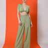 COCKTAIL PANTS GREEN - arpyes
