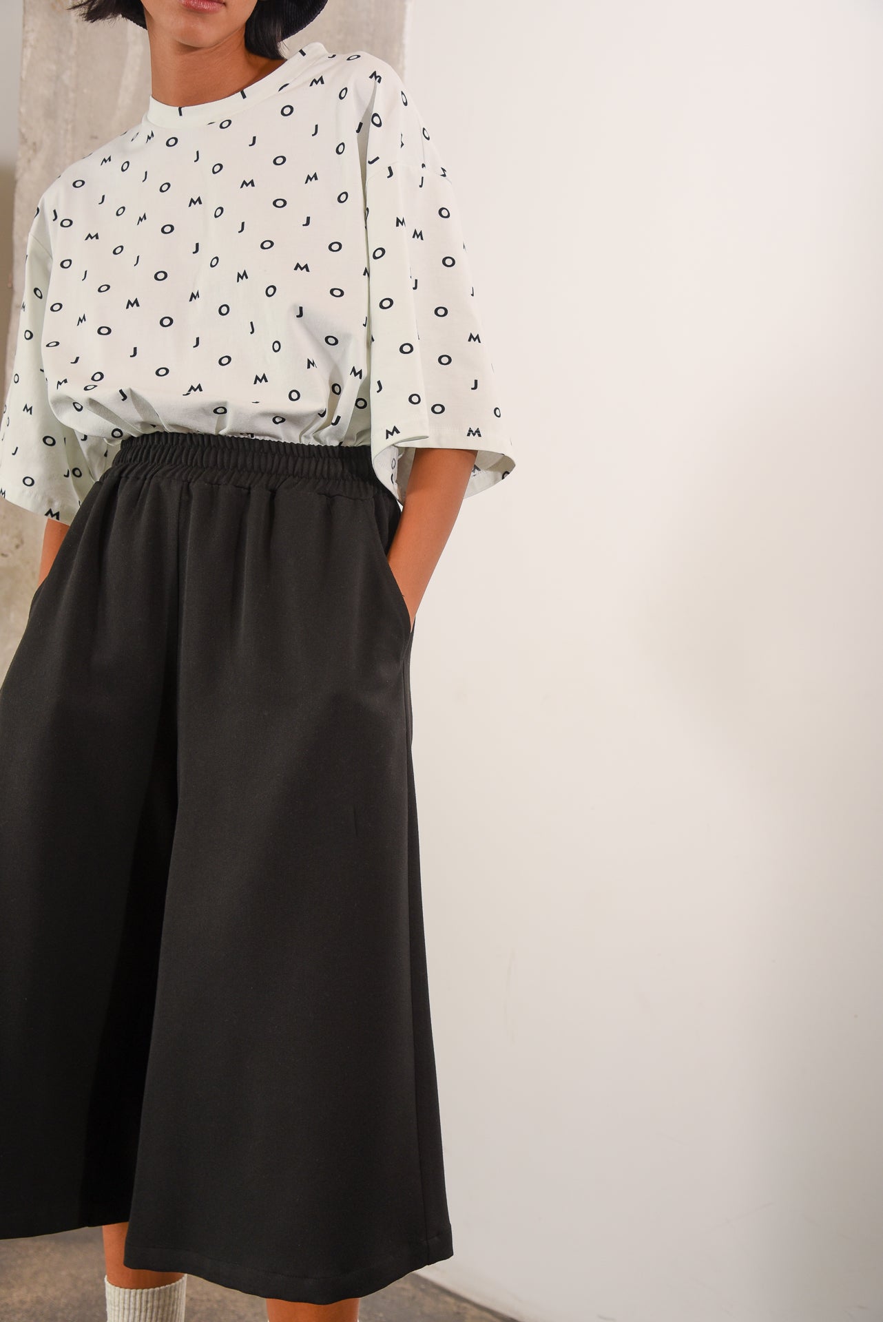 WISHBONE PANTS BLACK