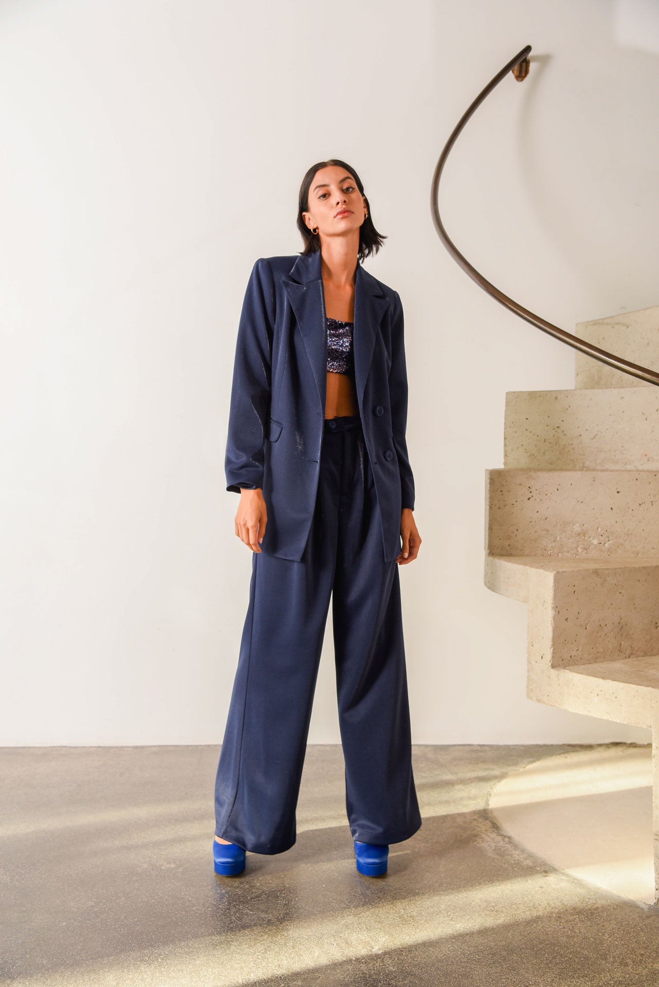 CHARM PANTS BLUE