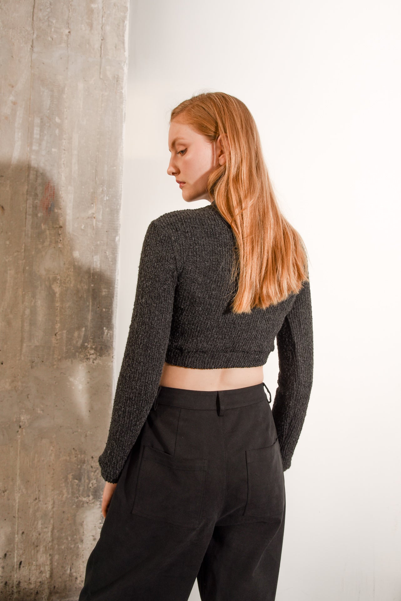 FAIRYTALE CROPPED TOP ANTHRACITE