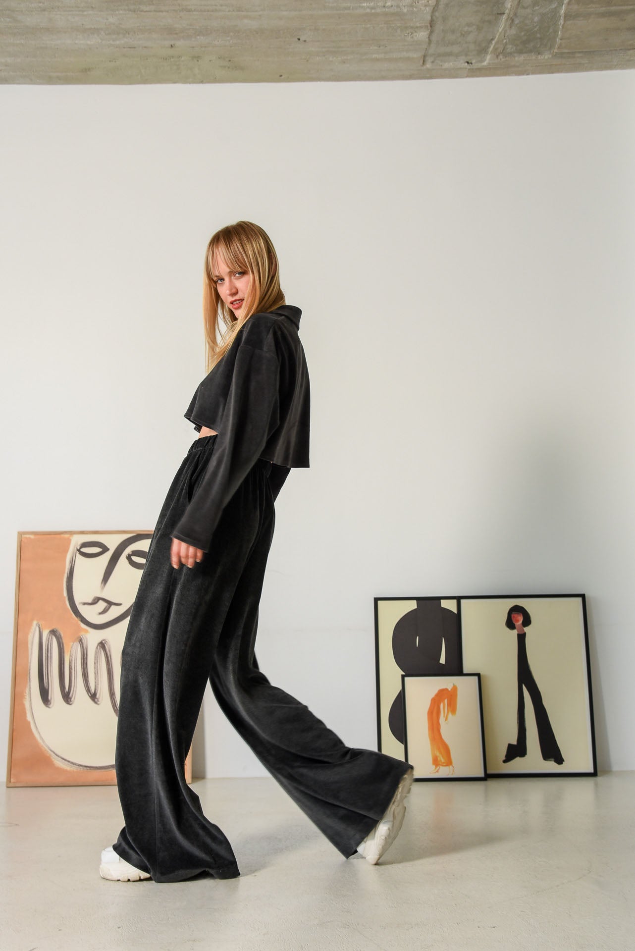 S FOR SMILE PANTS BLACK