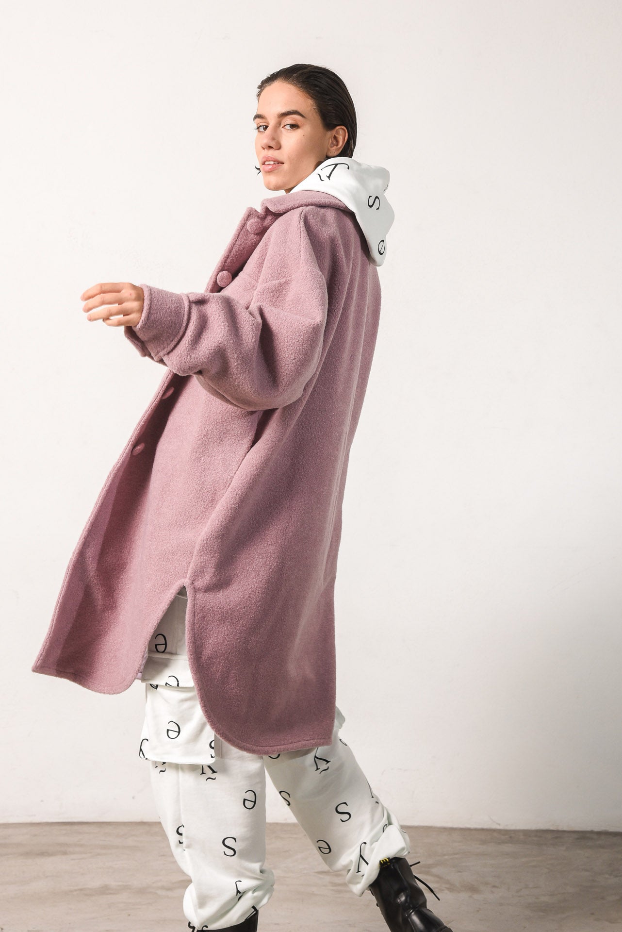 P FOR POSITIVE COAT PURPLE
