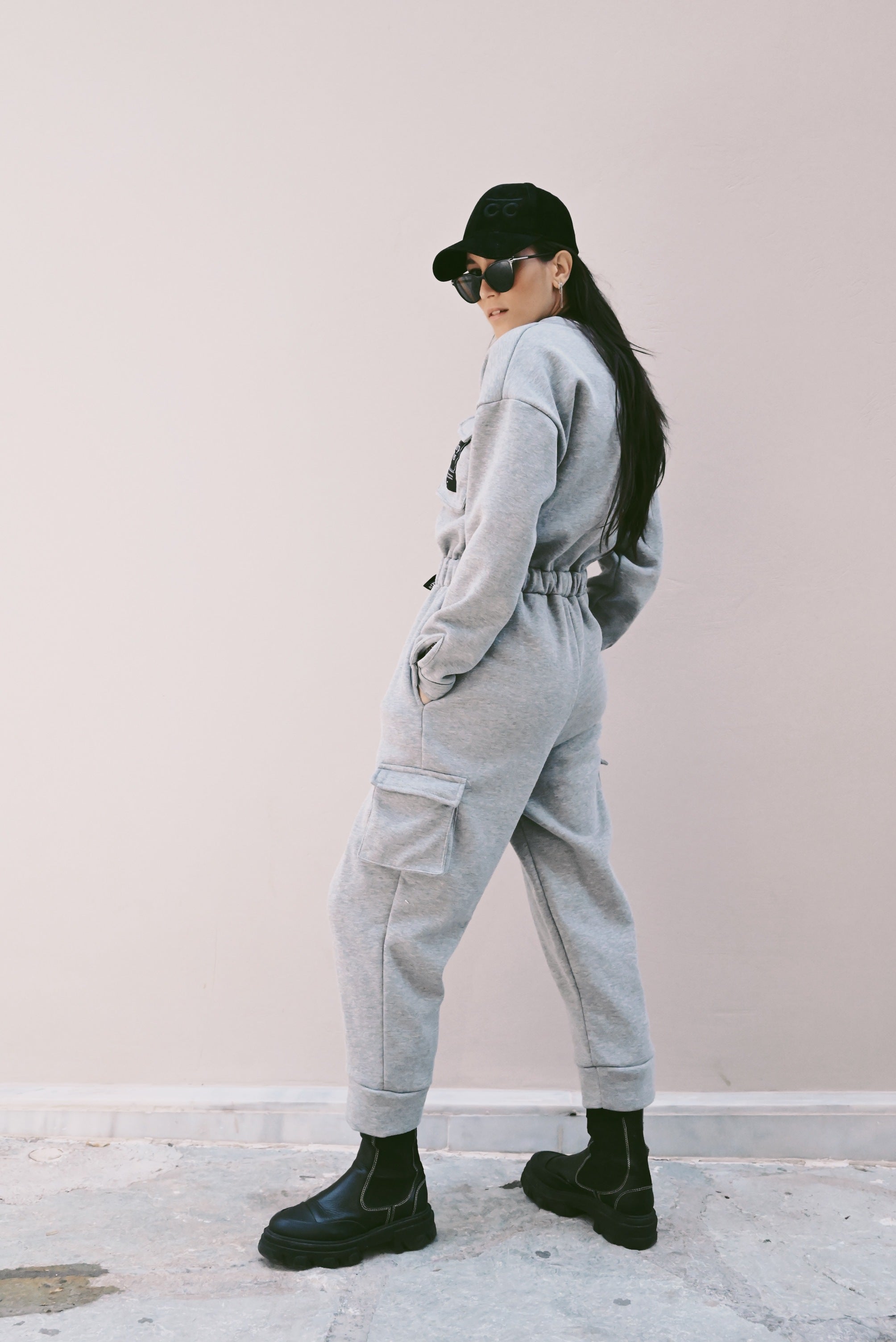 Y FOR YES JUMPSUIT GREY