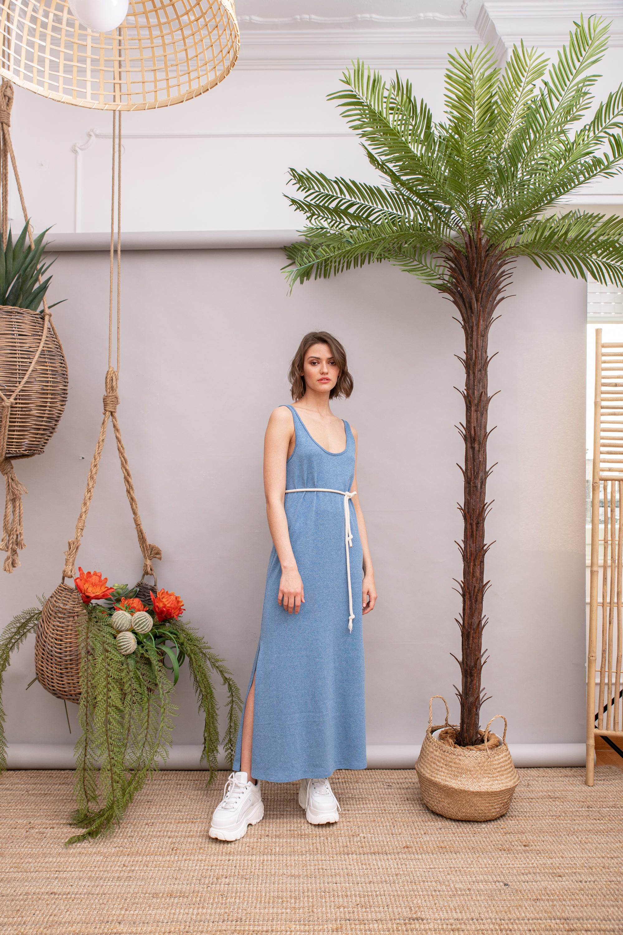 Sangrita Dress Light Blue - Knit Dress- arpyes